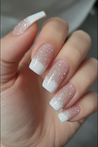 Glitter French Nails for a Glam Look