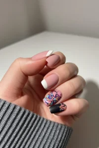 Matte French Nails for a Soft Finish