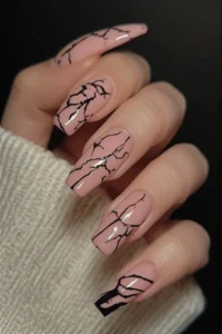 Minimalist Line Art Nails
