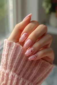 Pink Marble Nail Art