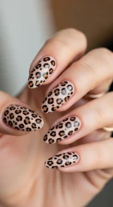 Classic Nude Leopard Nails