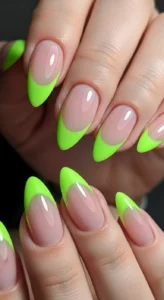 Electric Lime French Tips