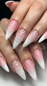 2stel Pink Sw.Pairl Nails