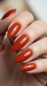  Burnt Orange French Tips