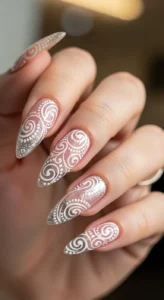 Classic White Swirls