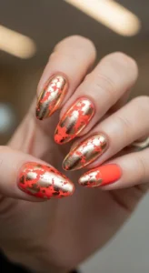  Coral and Gold Foil Mix