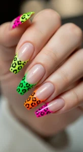 Neon French Tip Leopard