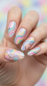 3. Soft Pastel Swirl Nail Designs