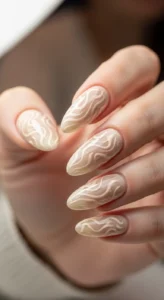 Rich Vanilla Chrome Nails
