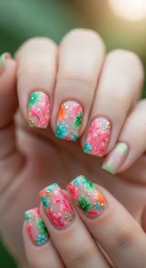  Tropical Coral Floral Art