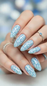 Blue Pastel Leopard Design