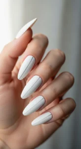 Minimalist White Aesthetic Nails