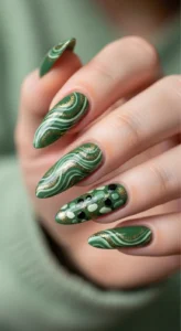Earthy Green Waves