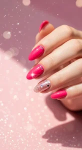 Bright Pink Nails
