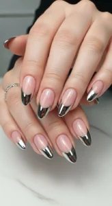 Chrome French Tips