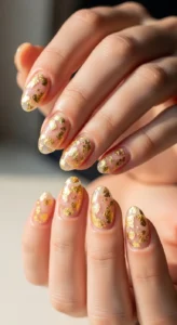 Clear Base With Gold Flakes