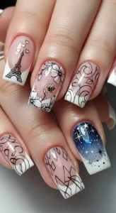French Tip Square Nails