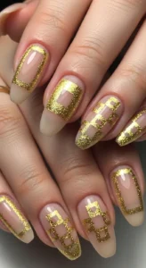 Glittery Gold Square Designs