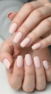Matte Nude Chic Simple Nails
