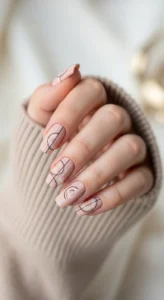 Minimalist Line Art Nails