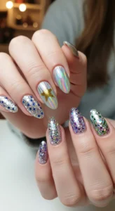 Multi-Color Glitter Star Designs