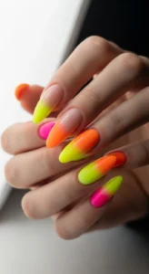 Neon Ombre Acrylic Nails