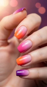 Ombre Sunset Nails