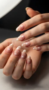 Simple White Stars on Nude Base