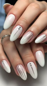 Soft Milky White Chic Simple Nails