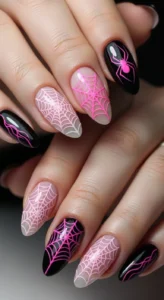 Spooky Pink Spider Web Designs