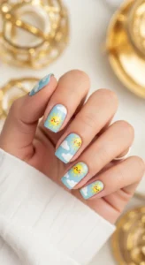 Sun and Cloud Nails