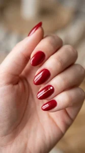 Classic Glossy Red Nails for Every Day