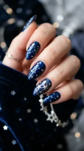 Midnight Blue with Silver Stars