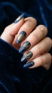 Matte Navy Blue Velvet