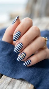 Navy and White Nautical Stripes