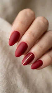 Matte Red Nails for a Modern Look