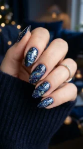 Starry Night Navy Glitter
