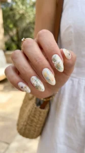 Milky White Summer Nails