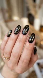Midnight Black with Gold Foil Flakes