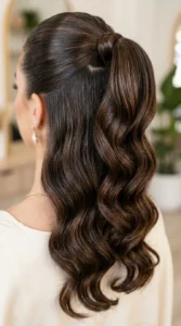 Sleek High Pony Half Up Style