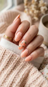 Soft Peach Cute Nails