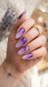 Purple Ombré Nail Art