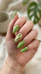 Cool Matcha Green Nails