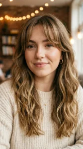 Curtain Bangs Medium Hair Style