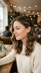 Half Tucked Hair Down Look
