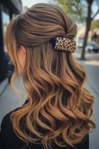 Half-Up Claw Clip Style