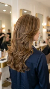 Layered Hair Down Volume Style