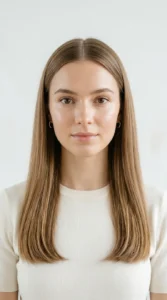 Middle Part Natural Hair Down Look
