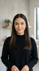 Sleek Centre Part Haircut