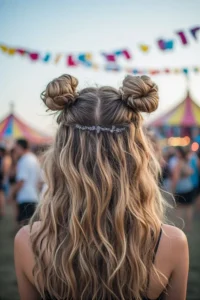 Space Bun Half-Up Trend